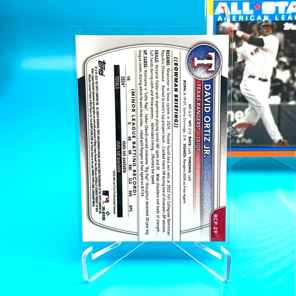 🔥Father & Son Lot!🔥David Ortiz & David Ortiz Jr. 😮 1st Bowman - Picture 3 of 6